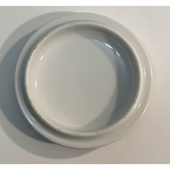 Andrea By Sadek Trinket Dish Lid Christmas Garland Gold Trim Japan 1994 - Picture 9 of 12